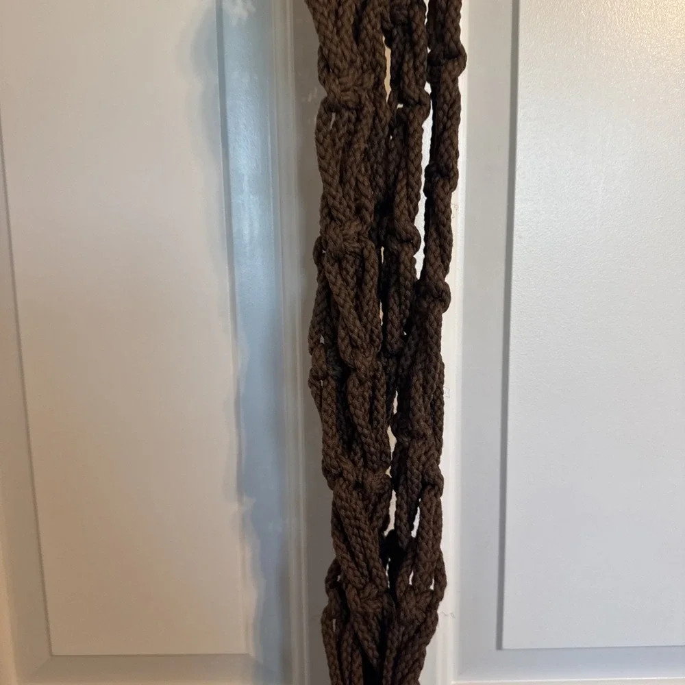 6' VTG Plant Hanger Macrame Retro Brown MCM